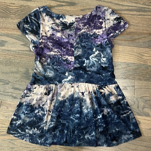 Peplum 9-815 ‘SCL top in mottled blue and purple print, size Large, - Picture 4 of 4